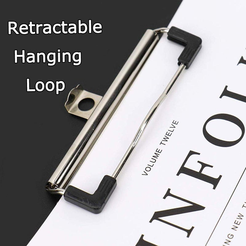 Meetory 10 Pack Mountable Clipboard Clips,Spring Loaded Surface Mount Handle with Rubber Grip and Hanging Hole - Image 5